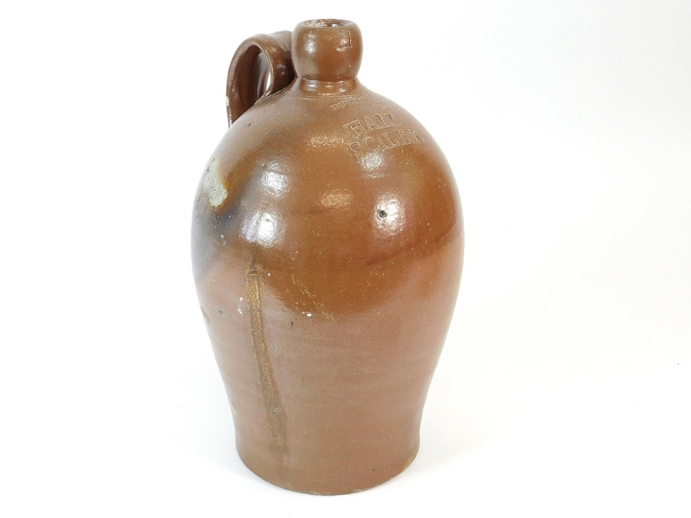 SALT GLAZED FLAGON.