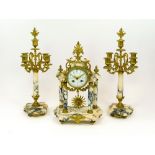 CLOCK GARNITURE.