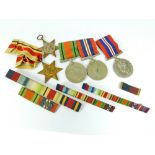 WWII MEDALS & RIBBON BARS.