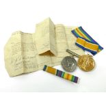 WWI MEDALS. A WWI pair,