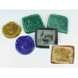 CERAMIC TIN STAMP MARKS.