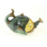 MAJOLICA TEAPOT.