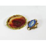 AGATE BROOCH ETC.