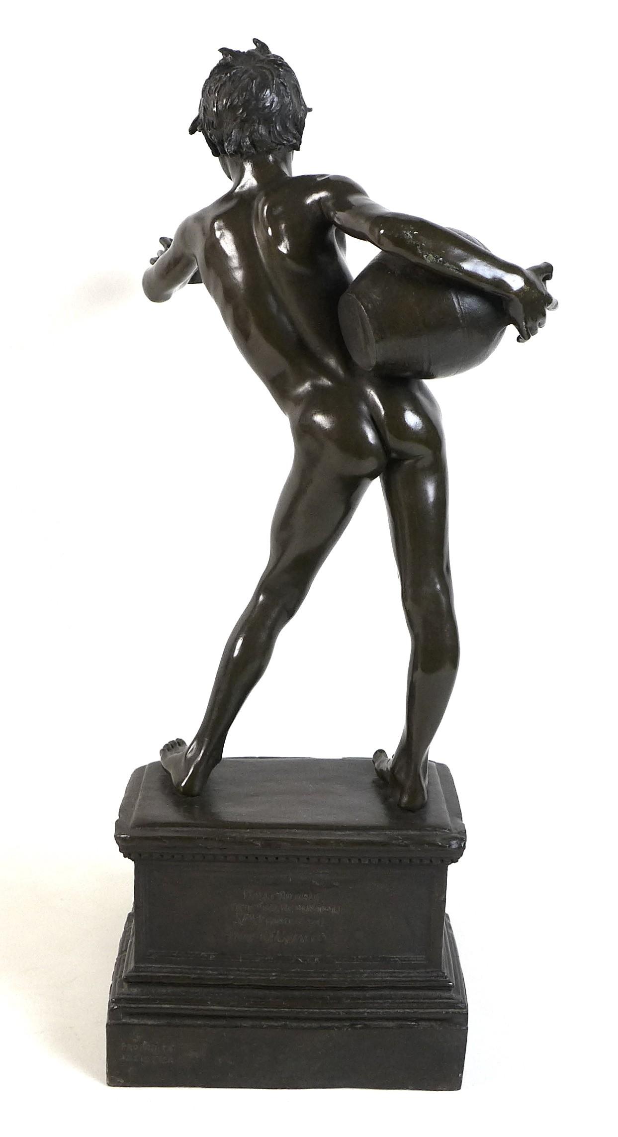 Vincenzo Gemito (Italian 1852-1929): 'L'Acquaiolo' (The Water Carrier), a bronze figural sculpture - Image 3 of 10