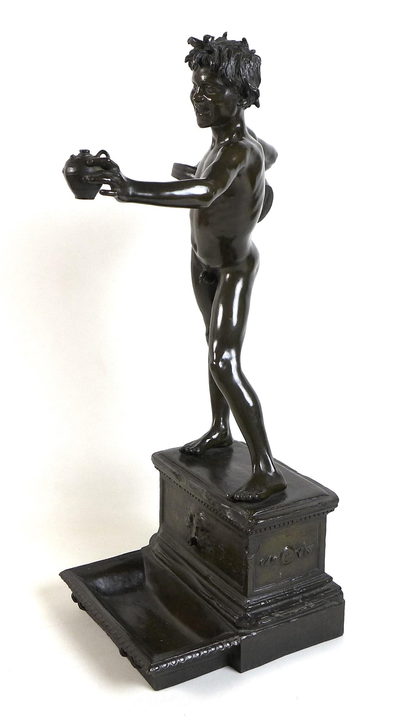 Vincenzo Gemito (Italian 1852-1929): 'L'Acquaiolo' (The Water Carrier), a bronze figural sculpture - Image 2 of 10