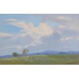 John C. Downton (Australian, b. 1939) 'Approaching Storm' oil on board, signed, 10 by 15cm, mounted,