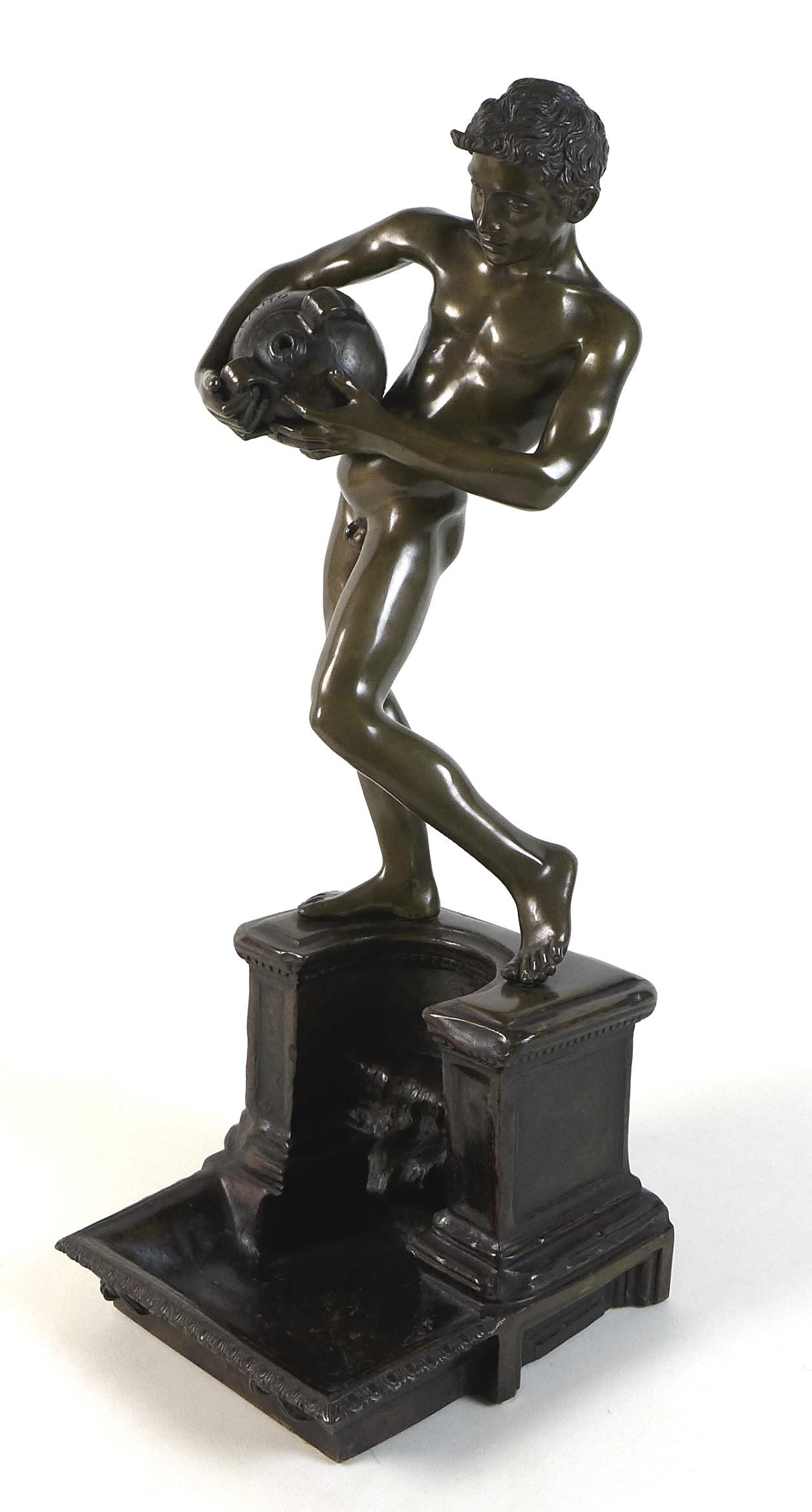 Vincenzio Gemito (Italian 1852-1929): 'L'Acquaiolo' (The Water Carrier), a bronze figural