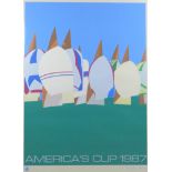 After Franco Costa (Italian, b. 1934) 'Keep our Air Clean' 1987 America's Cup poster, with 'FC'