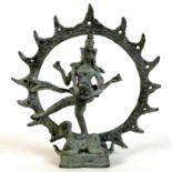 An Indian bronze figure of Shiva Natraja dancing on top of prone figure of Apasmarapurusa or the