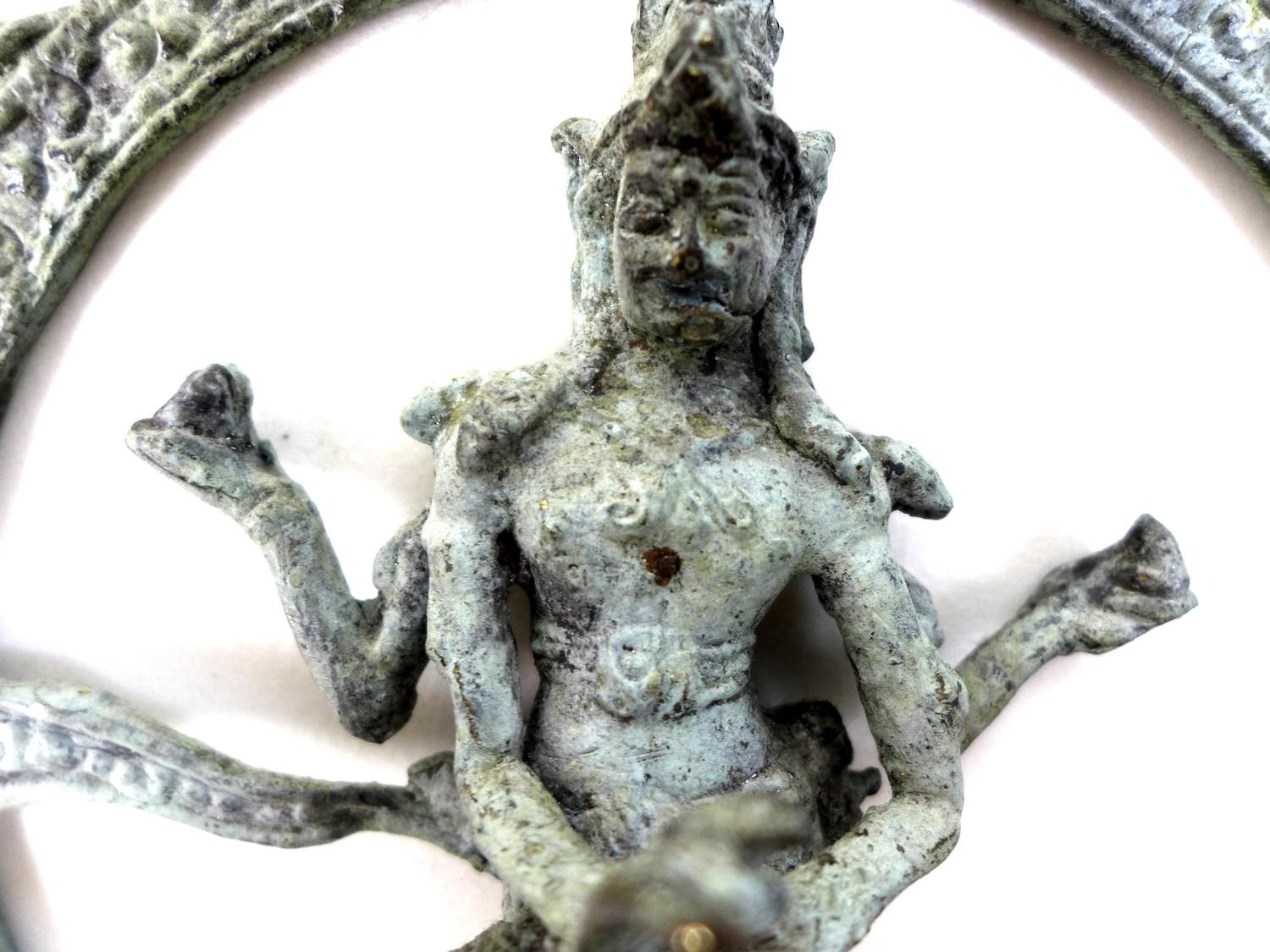 An Indian bronze figure of Shiva Natraja dancing on top of prone figure of Apasmarapurusa or the - Image 4 of 5
