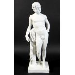 A Royal Copenhagen Parian sculpture, circa 1900, modelled as a classical male nude, after the