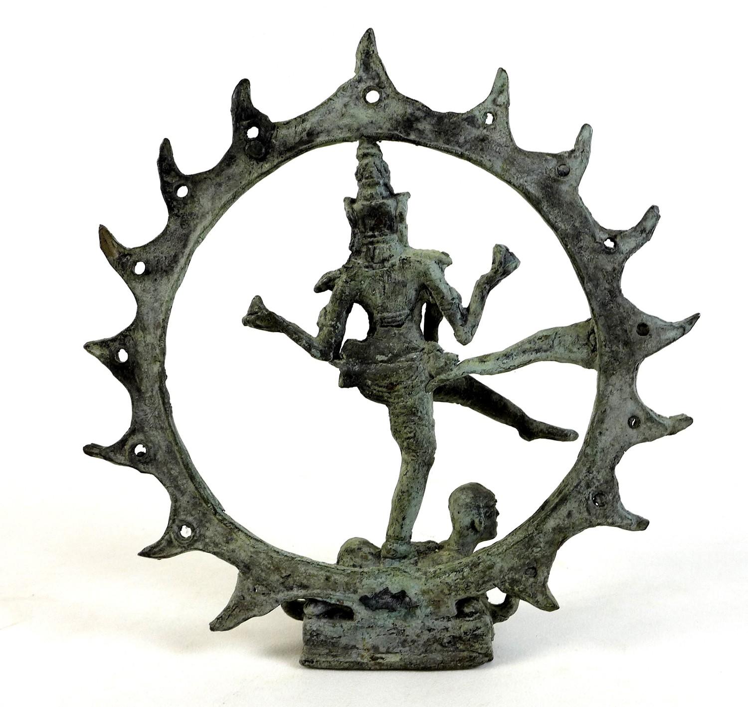 An Indian bronze figure of Shiva Natraja dancing on top of prone figure of Apasmarapurusa or the - Image 2 of 5