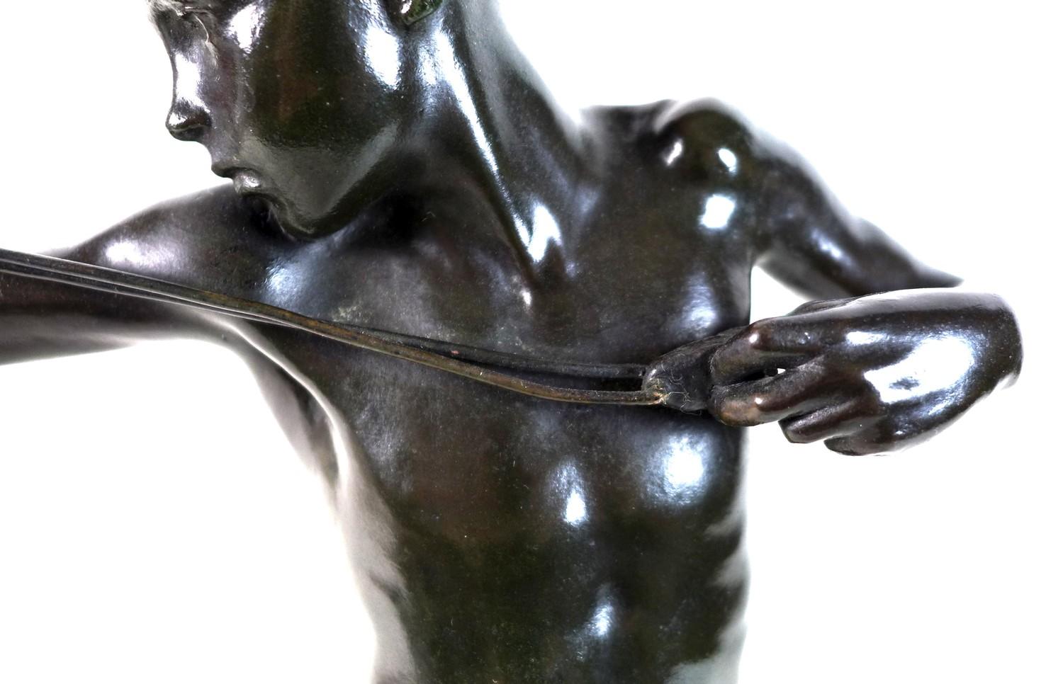 Sir William Reid Dick (British, 1878-1961): 'Slingboy' or 'The Catapult', a bronze figural - Image 8 of 14