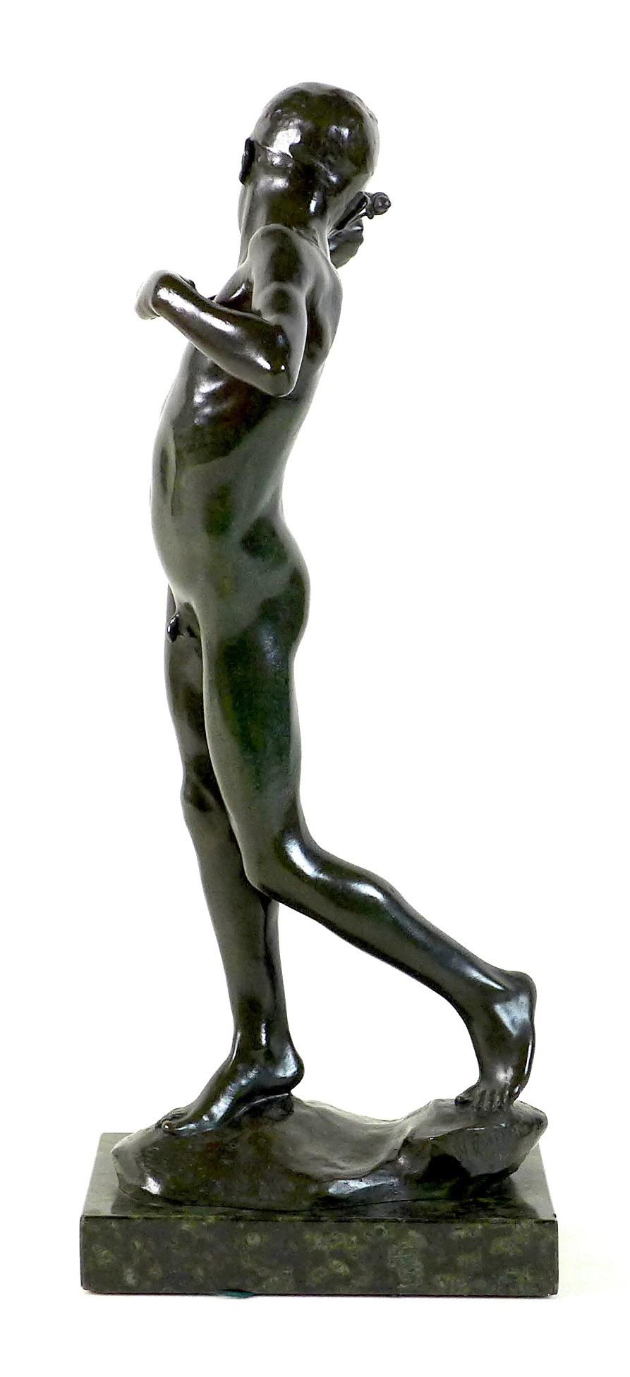 Sir William Reid Dick (British, 1878-1961): 'Slingboy' or 'The Catapult', a bronze figural - Image 2 of 14