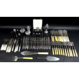 A collection of Roberts & Belk flatware and other silver plated items, including a twelve place