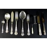 A canteen of silver plated cutlery, in the Kings Royale Pattern by Lambert and Blaber Ltd,