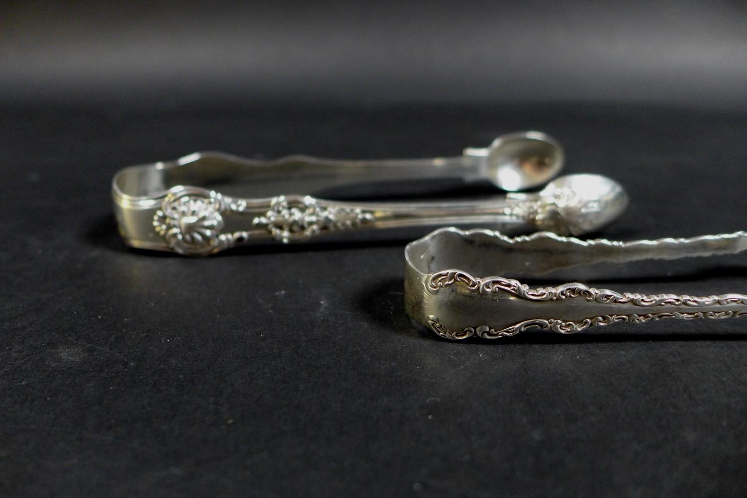 A collection of nine Victorian and later silver sugar tongs, with five Victorian tongs, including - Image 5 of 7