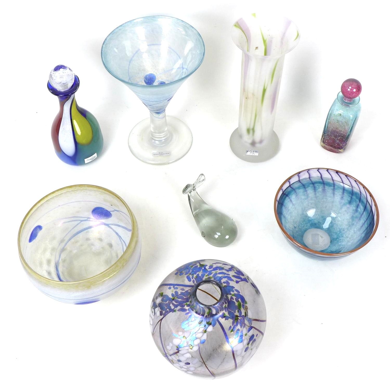 A group of decorative Studio Glass wares, including a Boda Artist Collection, Sweden, trumpet shaped - Image 2 of 4