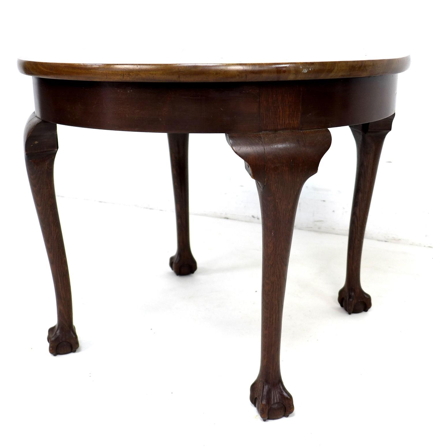 Two Edwardian mahogany occasional tables, comprising a circular form coffee table with ball and claw - Image 2 of 7