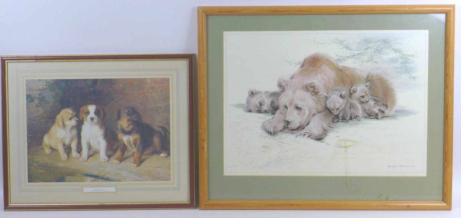 Simon Hopkins (British, 20th century): portrait of a hound, watercolour, signed and dated '1990', 36 - Image 5 of 10