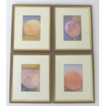 R. Maddalena (British, 20th century): four watercolour studies of fruit, all signed and dated '