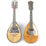 Two early 20th century Italian mandolins, comprising a 1904 Giovanni De Meglio, Ge Lux, No.3068