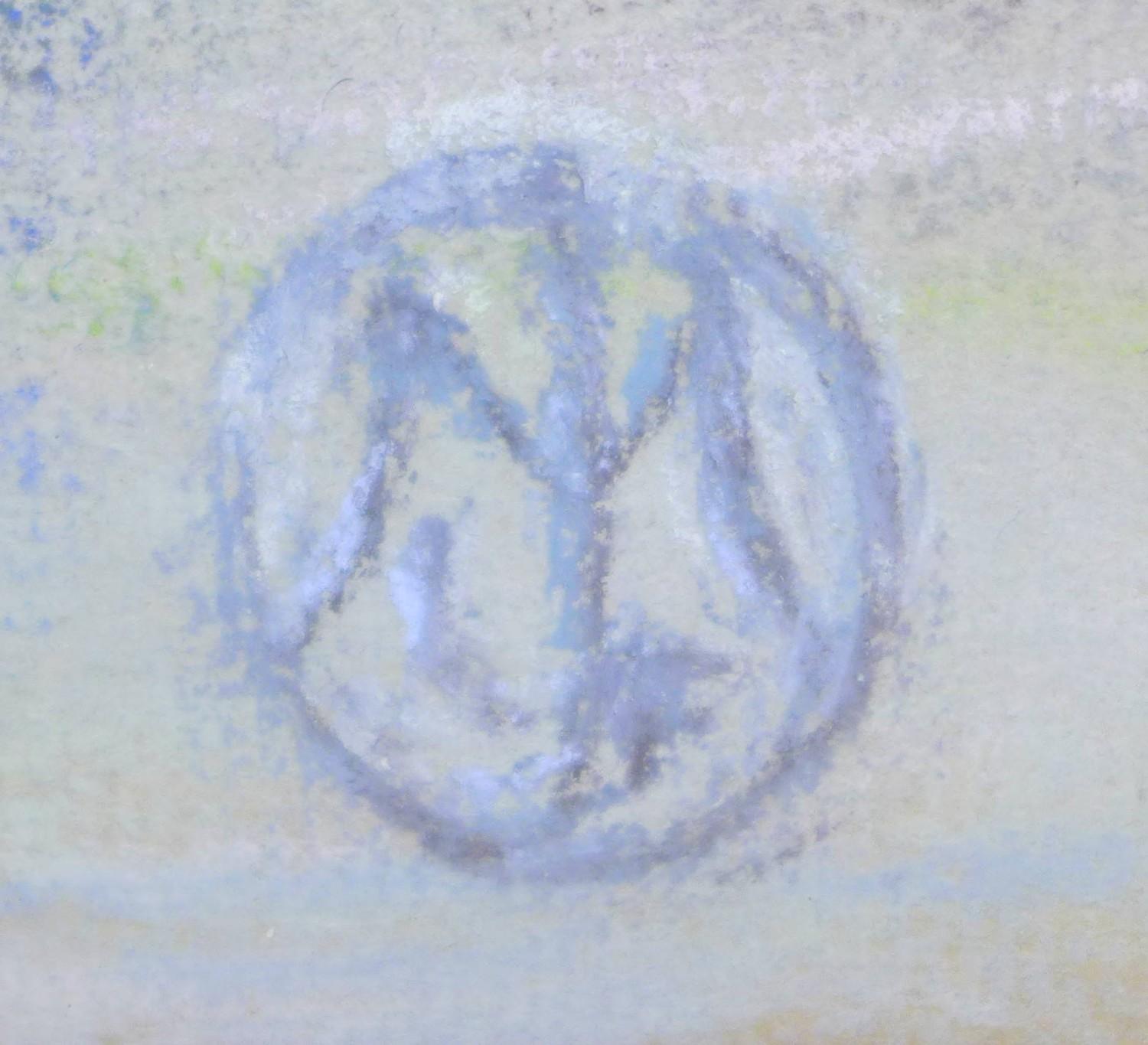 British School (20th century): Two pastel landscapes, both signed with monogrammed, possibly 'MJLF', - Image 7 of 8