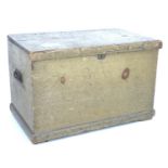 A Victorian painted pine chest, 78 by 48 by 51cm high.