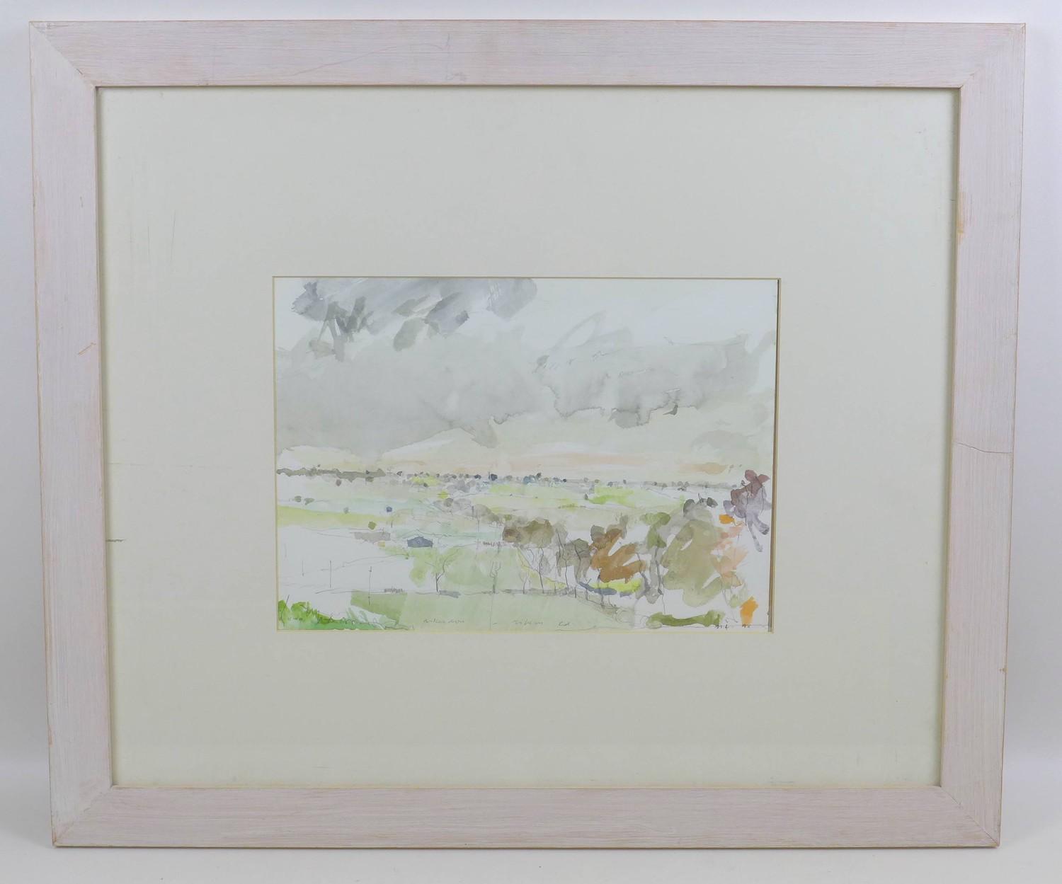 Michael (Mike) R. Hoar ARCA, (British, 1943-2017): Billesdon watercolour landscape, initialled, - Image 2 of 5