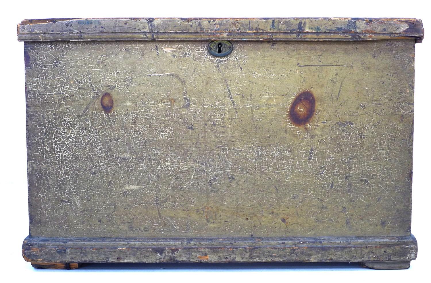 A Victorian painted pine chest, 78 by 48 by 51cm high. - Image 3 of 7