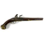 A 20-Bore (0.615") Belgian Liège early 18th century flintlock pistol, by I Florkin, likely Jean