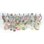 Twelve figurines of soldiers figurines by Capodimonte, in various uniforms and regiments, most