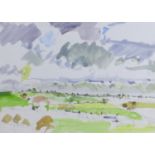 Michael (Mike) R. Hoar ARCA (British, 1943-2017): Leicestershire landscape watercolour, signed and