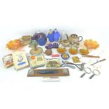 An eclectic group of collectables and ceramics, including a Conway Stewart pen with 14ct gold nib,