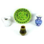 Four pieces of 20th century Turkish and British studio pottery, comprising a Turkish S?tk? Olçar