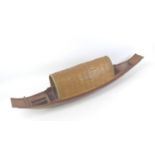 A Chinese scratch built wooden model Sampan boat, 100 by 19 by 23cm high.