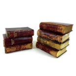 A group of six Albion editions, comprising 'Shakespeare's Works', Wordsworths, Lonfellow's, Milton'