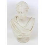 A 19th century Copeland Parian bust Edward Prince of Wales, with impressed factory marks to its back