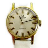 An Omega Geneve gold plated lady's wristwatch, circa 1970, ref. 511346, circular silvered dial, gold