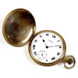 An American Waltham 9ct gold full hunter pocket watch, circa 1924, keyless wind, 'No. 625' grade,