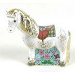 A Royal Crown Derby paperweight, modelled as ?Shetland Pony?, limited edition 197/450 exclusive to