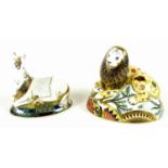 Two Royal Crown Derby paperweights, modelled as ?Unicorn?, Specially Designed to Celebrate the New