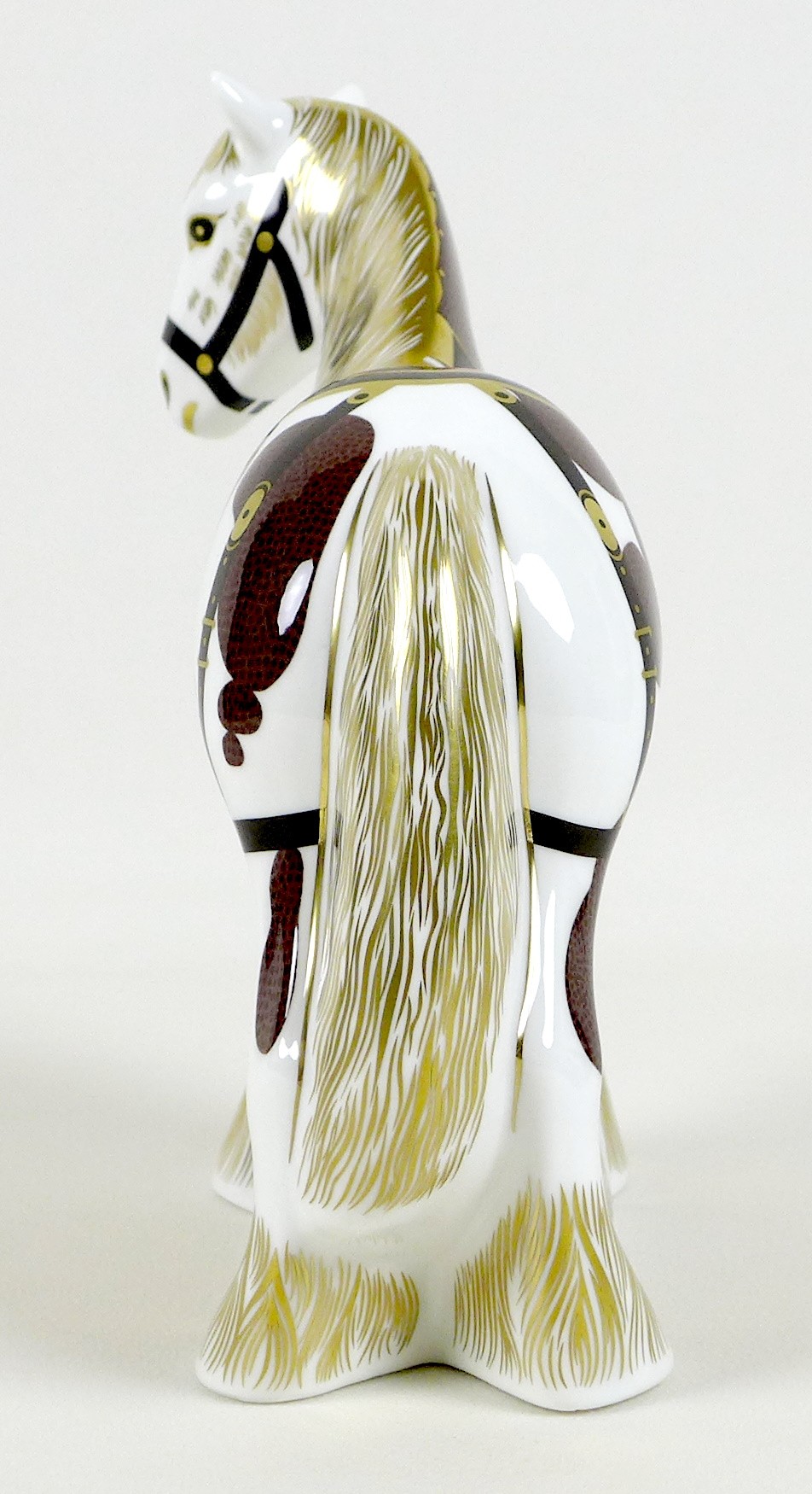 A Royal Crown Derby commemorative paperweight, modelled as 'The Derby War Horse', Commemorating - Image 6 of 11