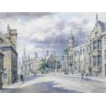 Wilfrid Rene Wood (British, 1888-1976): a view of Stamford, depicting ?Brown?s Hospital, Broad