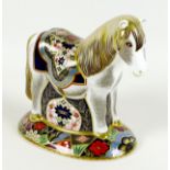 A Royal Crown Derby paperweight, modelled as 'Miniature Shetland Pony', limited edition 79/500