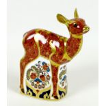 A Royal Crown Derby paperweight, 'Sherwood Fawn', MMVI, limited Signature Edition 157/495 pre