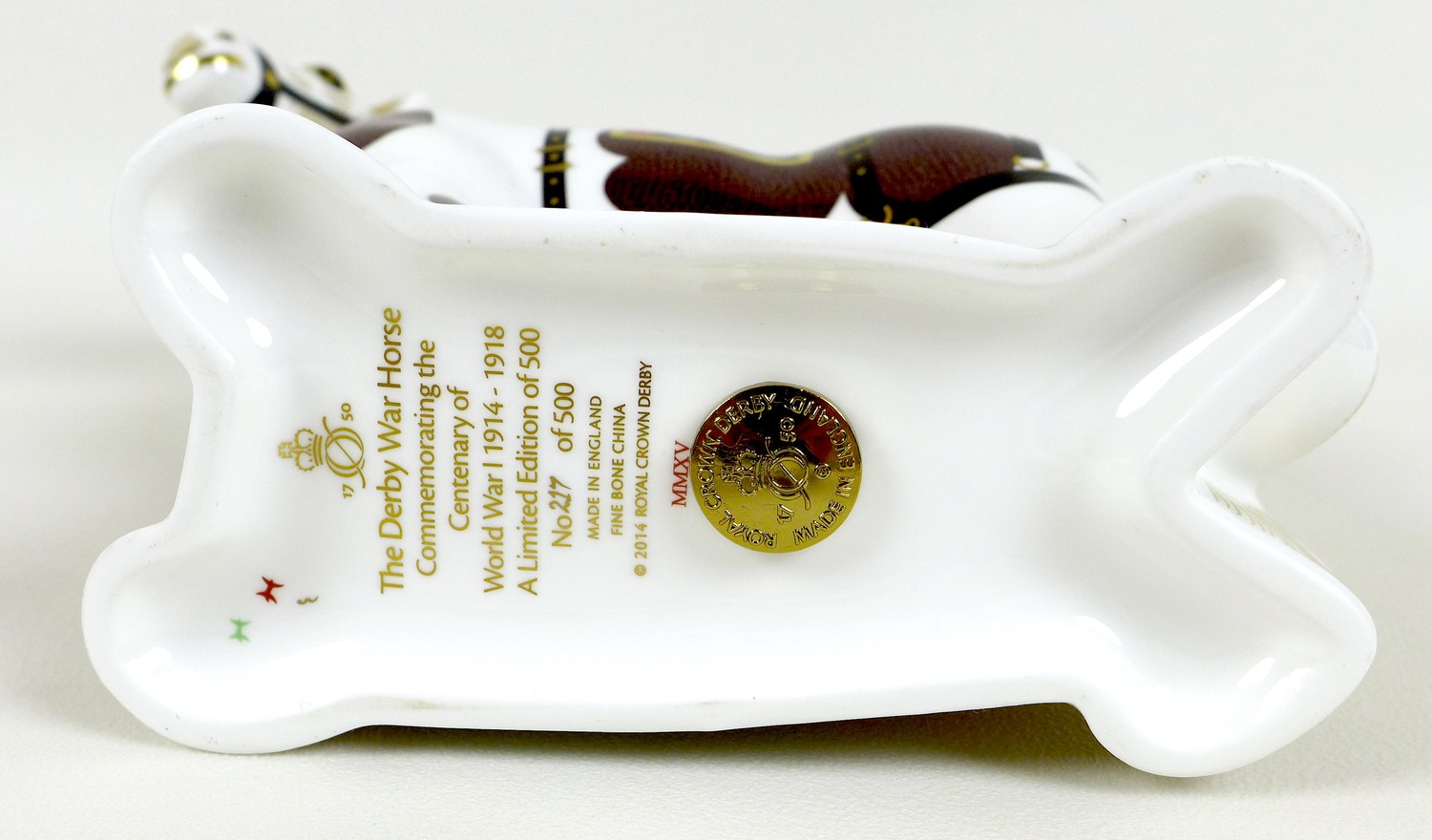 A Royal Crown Derby commemorative paperweight, modelled as 'The Derby War Horse', Commemorating - Image 10 of 11