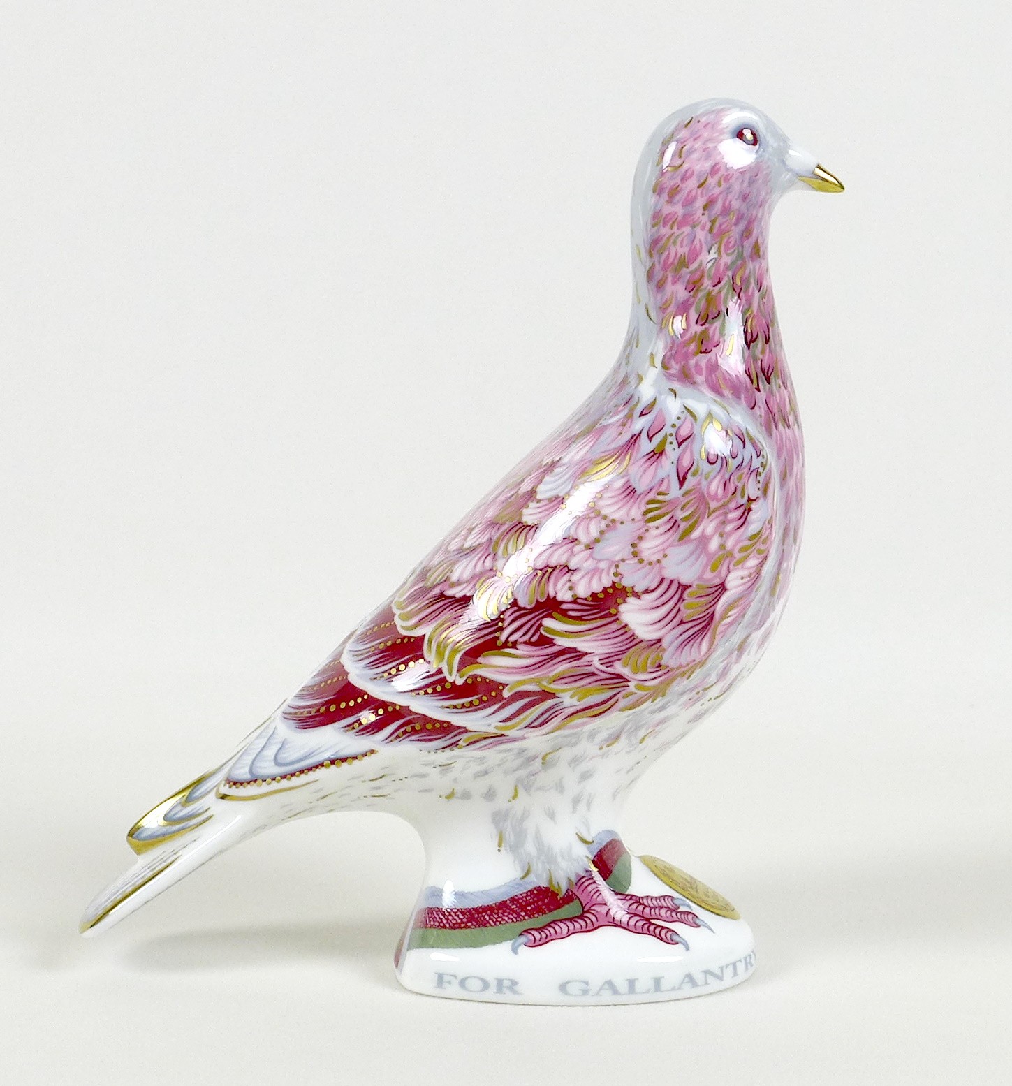 A Royal Crown Derby commemorative paperweight, modelled as 'War Pigeon', In recognition of all World - Image 6 of 10