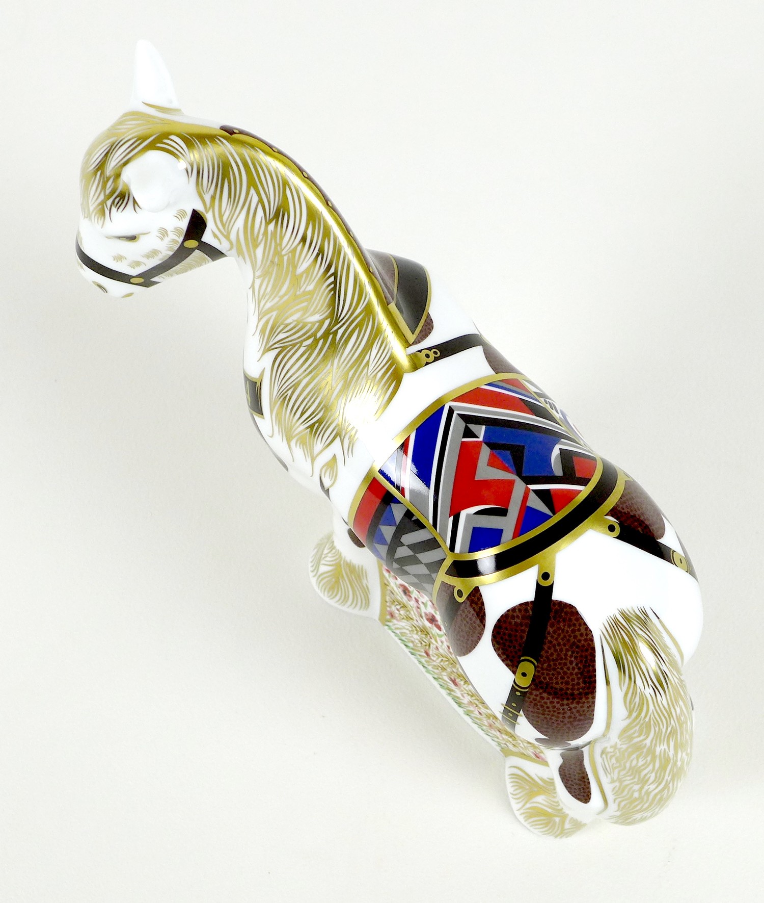 A Royal Crown Derby commemorative paperweight, modelled as 'The Derby War Horse', Commemorating - Image 7 of 11