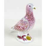 A Royal Crown Derby commemorative paperweight, modelled as 'War Pigeon', In recognition of all World